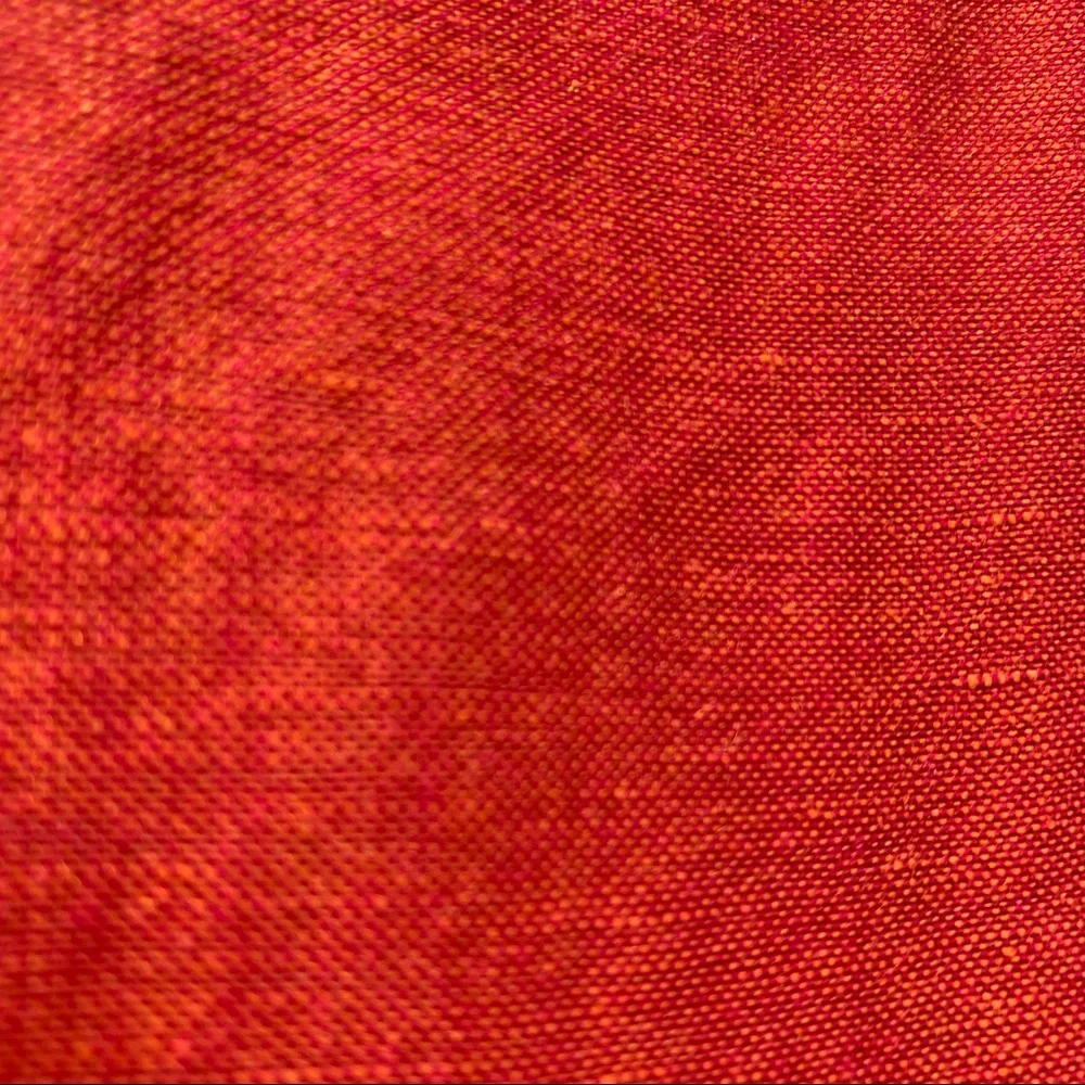 Lafayette 148 New York Rustic Orange Ruffle Dress Size 6 - Picture 9 of 12